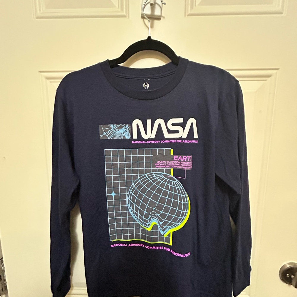 NASA Kids Long Sleeve Tee - Navy Blue